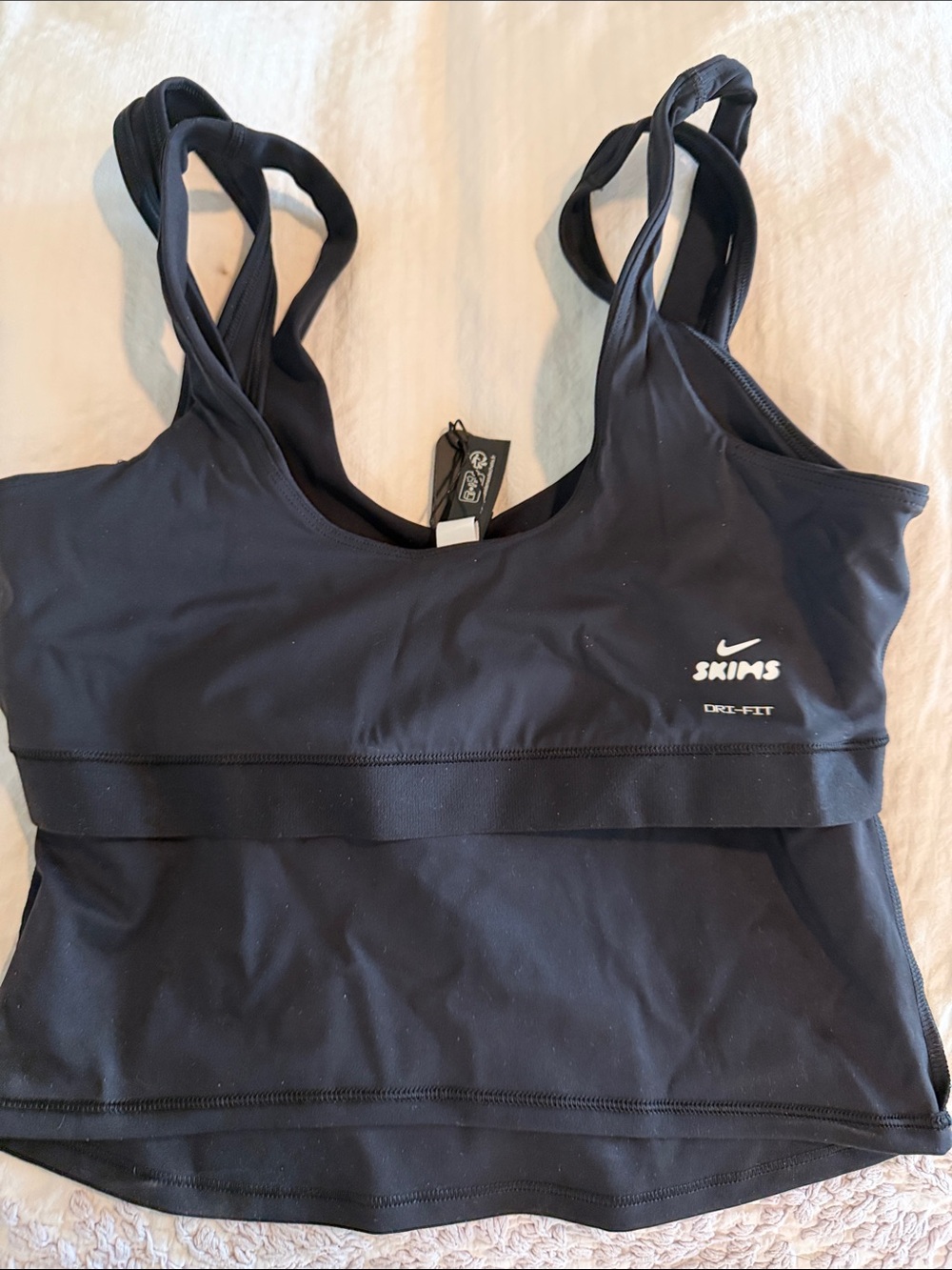 SKIMS Black Dri-FIT Double-Strap Sports Bra Tank